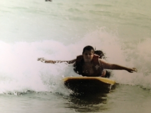 My beautiful boy surfing