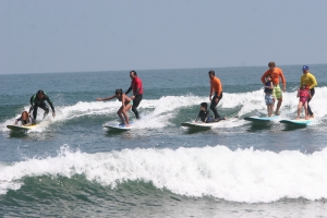 Surfing with the kids